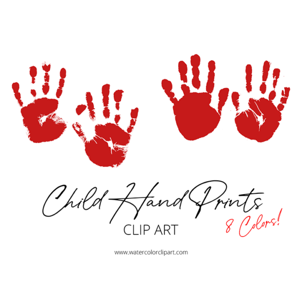 hand painted handprints clip art